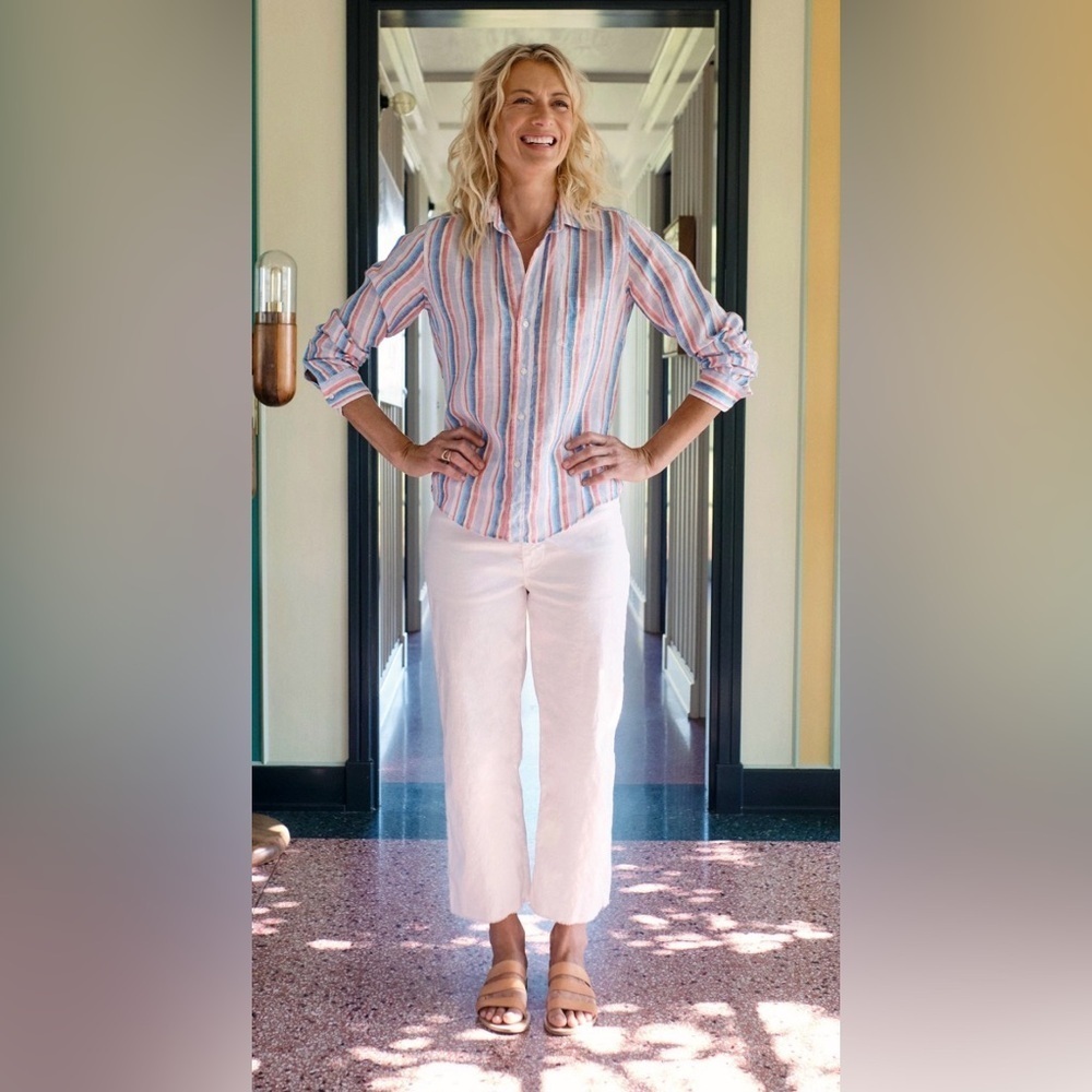 Frank & Eileen Multicolor Linen Striped Barry Shirt - XS - Picture 4 of 12